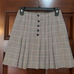 Vintage Glenbrooke Plaid Pleated Skirt XS 26” Waist 90s Y2K Preppy Academia